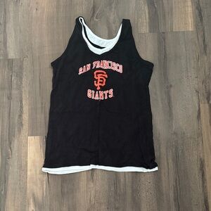 San Francisco Giants Black Tank Top with Orange Logo